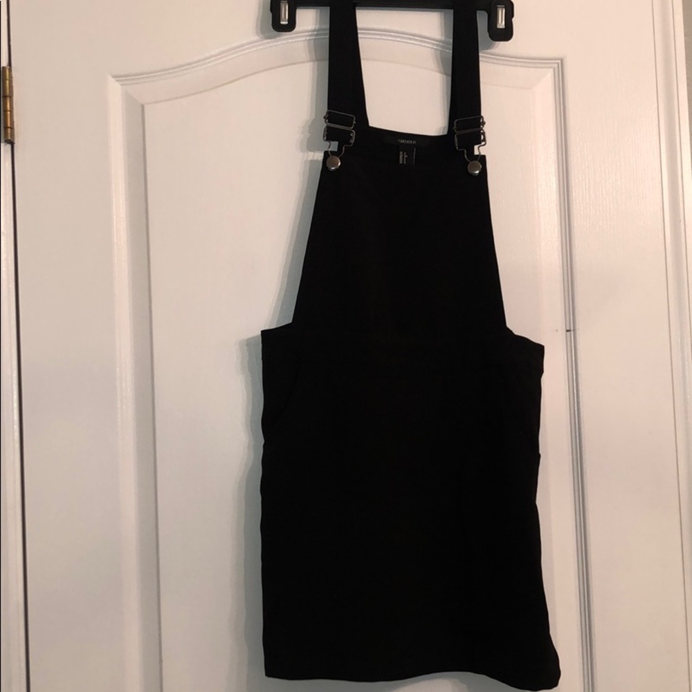 forever 21 black overall dress